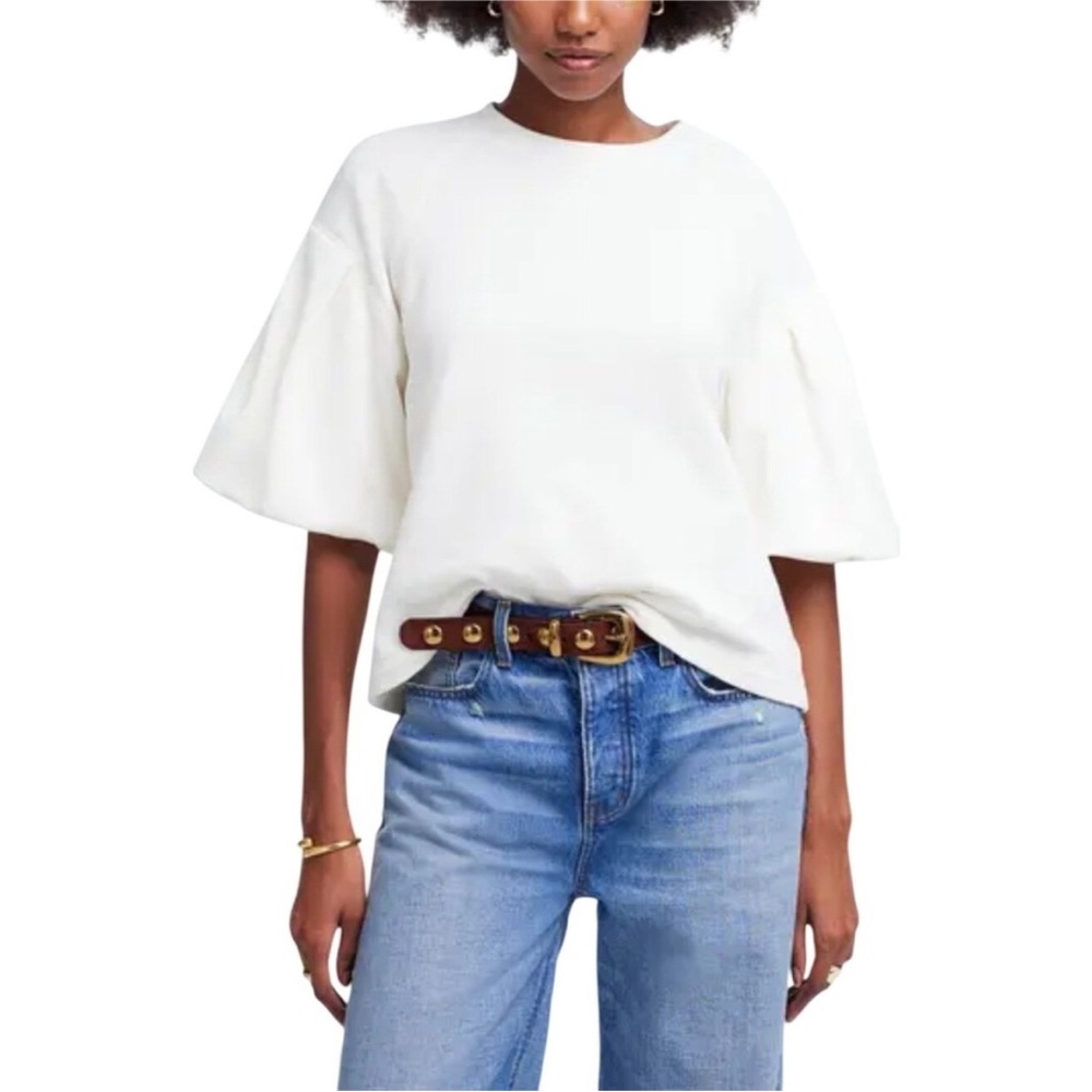 Madewell White Short Sleeve Top